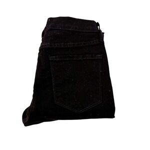 Frame Denim Le Skinny de Jeanne Raw Hem Black Denim Jeans Size 27